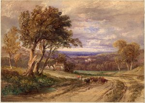 ラナーコスト修道院（ボディカラーと水彩紙） 作： Anthony Vandyke Copley Fielding